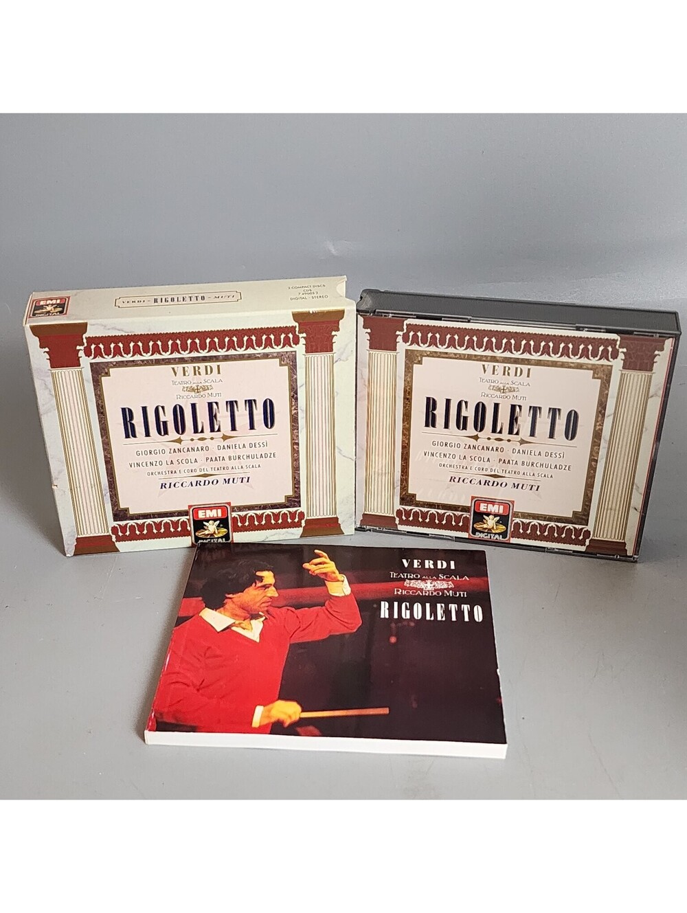 Verdi Rigoletto Riccardo Muti EMI Digital 2 CD Set La Scala Opera CDG 7496052